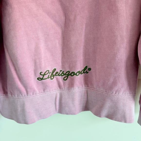 Life Is Good Pink Hooded Sweatshirt Size Medium 41963 - Picture 7 of 8